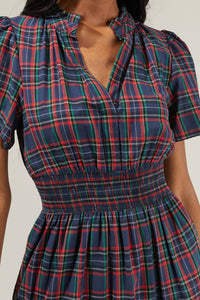 Sugarlips - Miley Plaid Palmer Poplin Tiered Maxi Dress