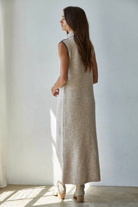 By Together - Women's Cozy Knit Turtleneck Maxi Dress