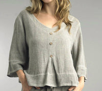 Tempo Paris - V-neck Linen Top