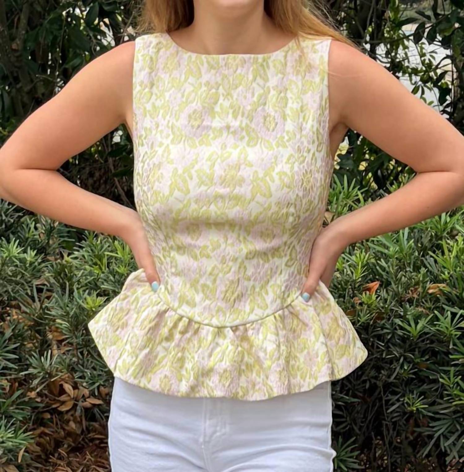Sincerely Ours - Garden Party Peplum Top
