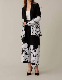 Joseph Ribkoff - Floral Border Long Sleeve Blazer