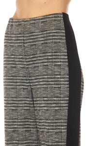 Joseph Ribkoff Glen Plaid Jacquard Wide Leg Pants in black white 1 - women's pants - view 6