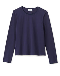 Cartolina Nantucket Women's Dylan Long Sleeve Tee in midnight blue - women's long sleeve top