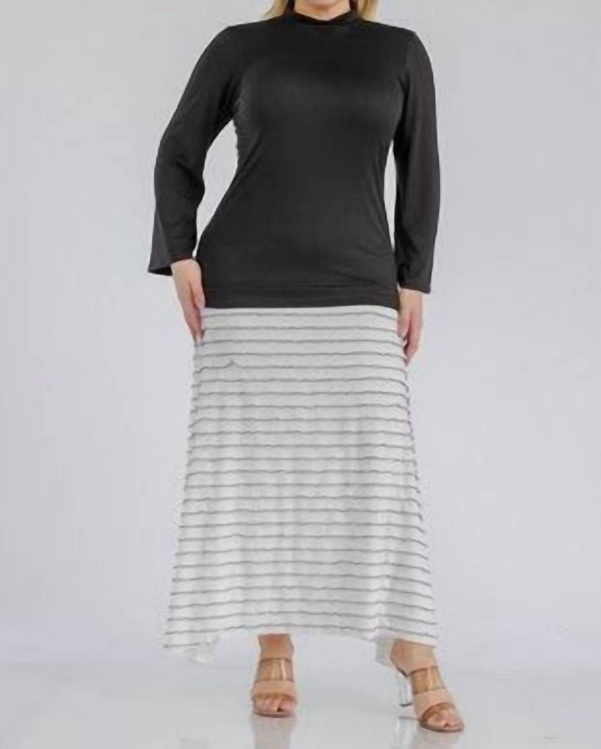 Karen T Design Dual Elegance Maxi Dress in black white - women's dress