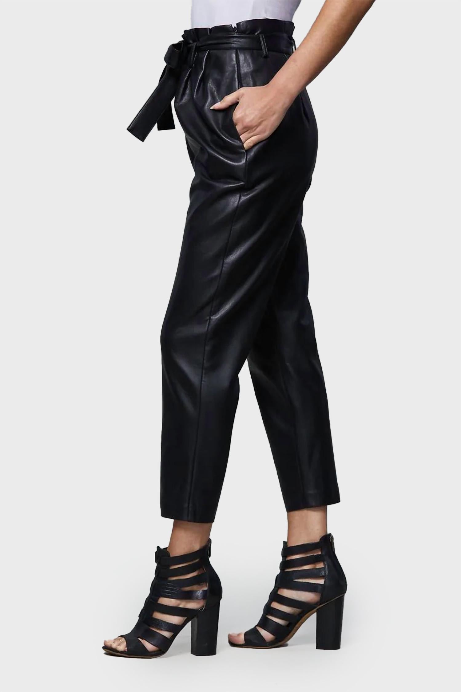 Dolce Cabo - Vegan Leather Paperbag Pant
