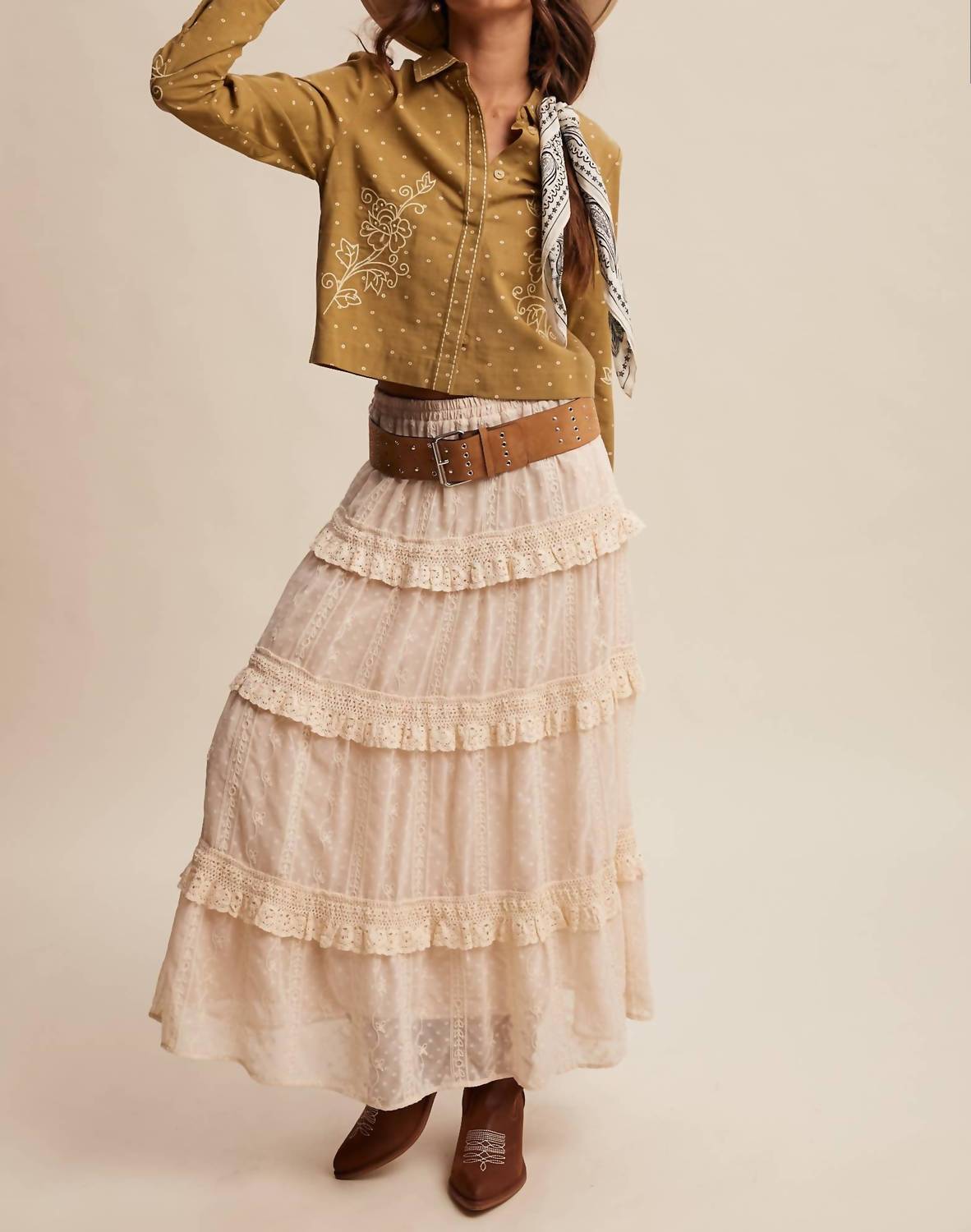 Listicle - Embroidered Western Cotton Shirt