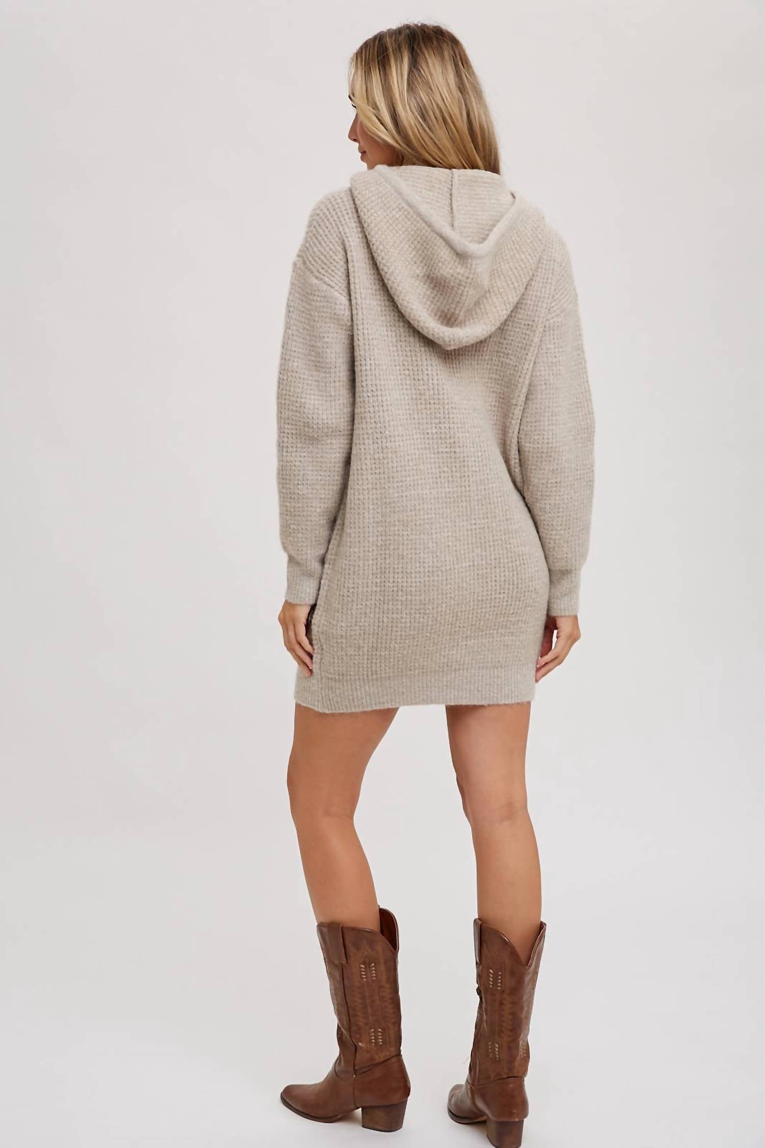 Bluivy - Chunky Waffle Tunic Hoodie