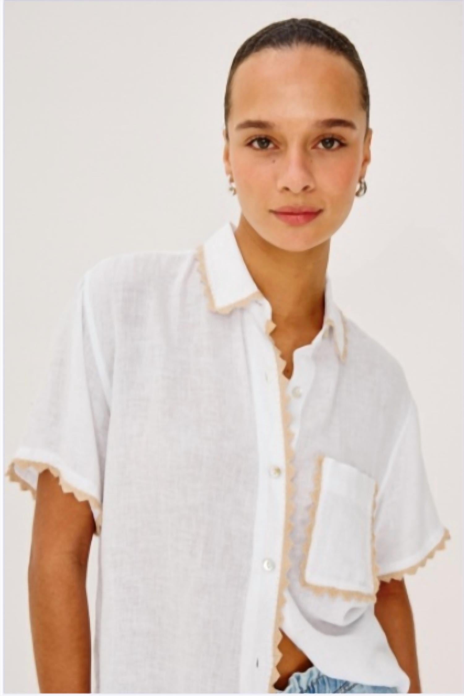 Rails - Lea Whipstitch Trim Shirt