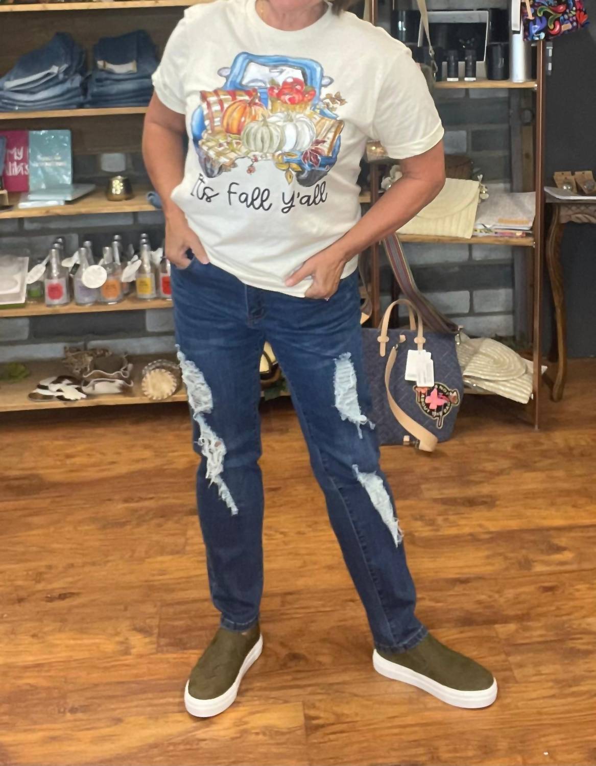 Lucky & Blessed - Debbie Jo Distressed Jean