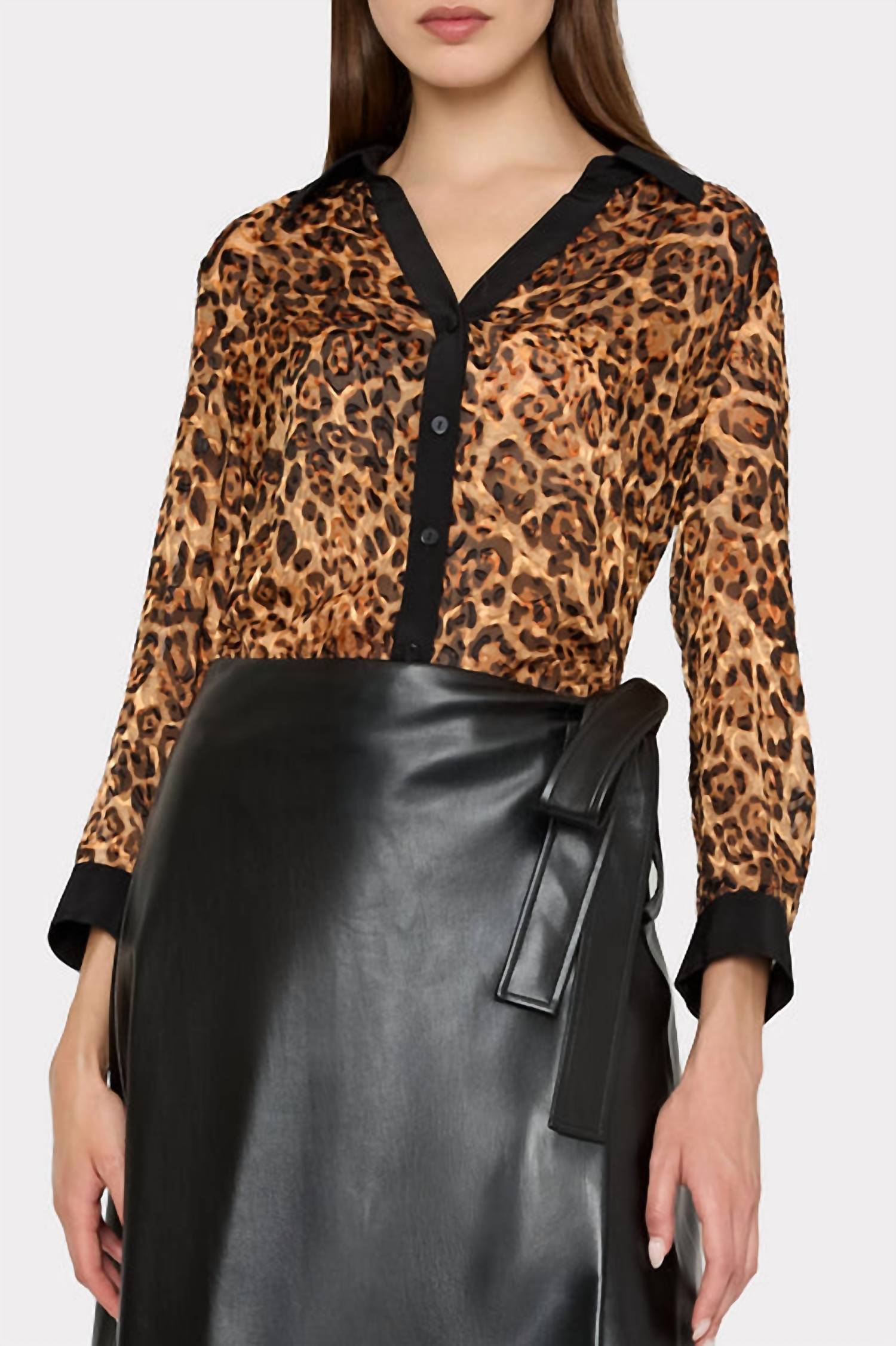 Milly - Quincy Burnout Jacquard Blouse