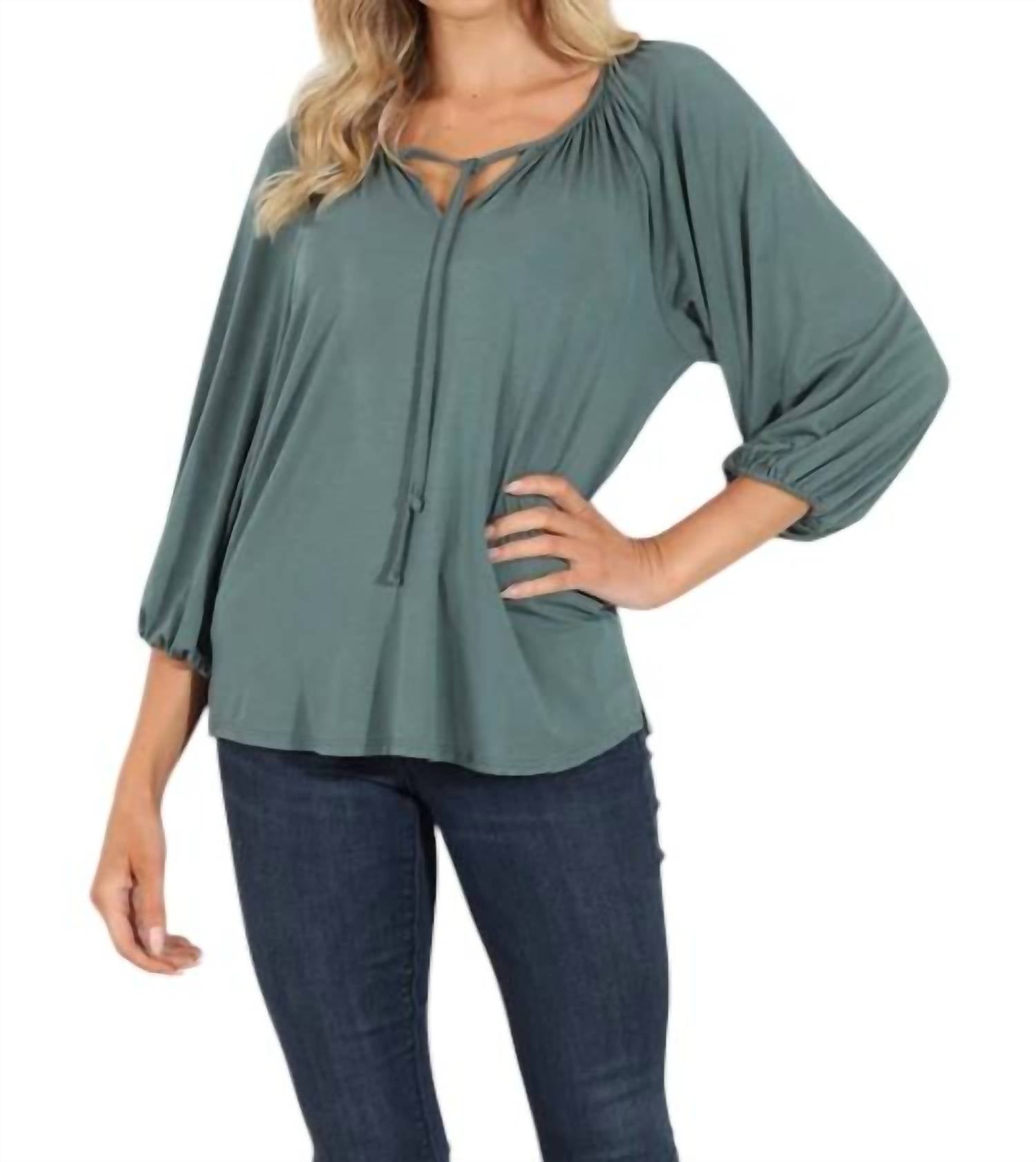 Veronica M - Cupro Stretch Split Neck Top