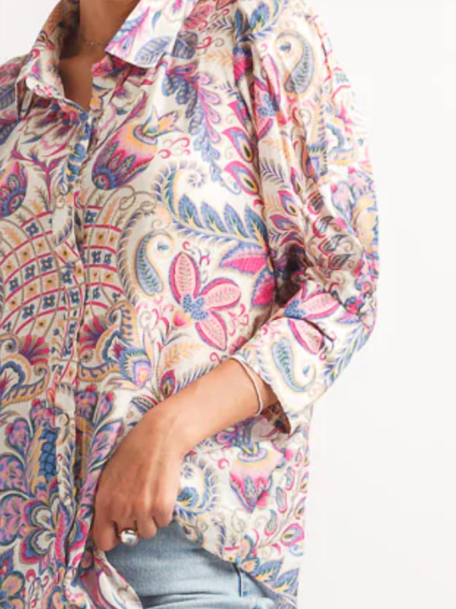 Papillon - Floral Print Shirt With Balloon Sleeves