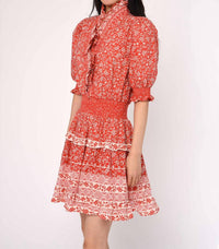 LOVE THE LABEL Zita Mini Dress in rosemary dreamscape - women's dress - alternate view