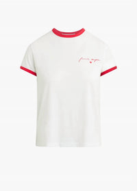 Favorite Daughter - Signature Chest Logo Ringer Tee