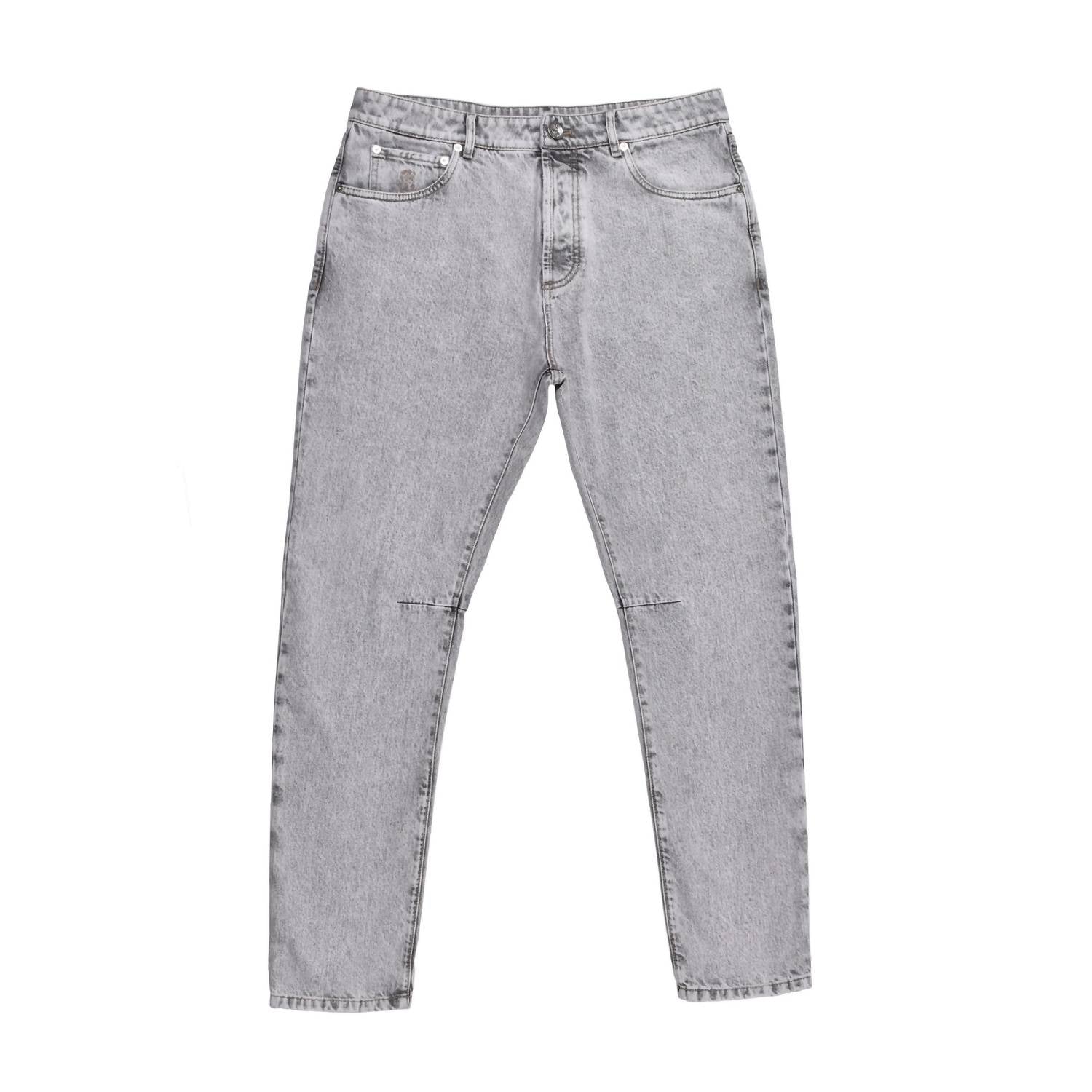 Brunello Cucinelli Men's Straight-leg Jeans in stone denim black - men's jeans