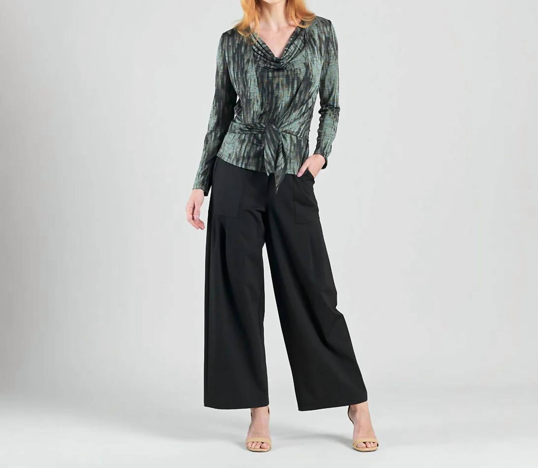 Clara Sunwoo - Crinkle Pleat Knit 2pc Cardigan And Cowl Tank Twinset