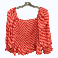 Joy Joy Women's Smocked Top in red - women's shirt