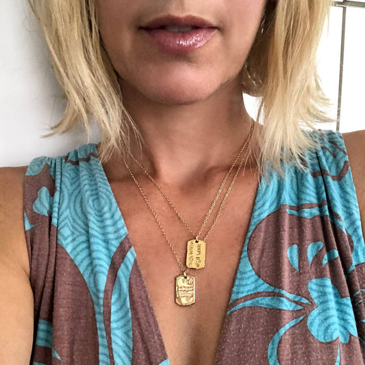 Jessica Elliot - Women's Vermeil "Resolutions we can all keep" Dogtags Max Necklace