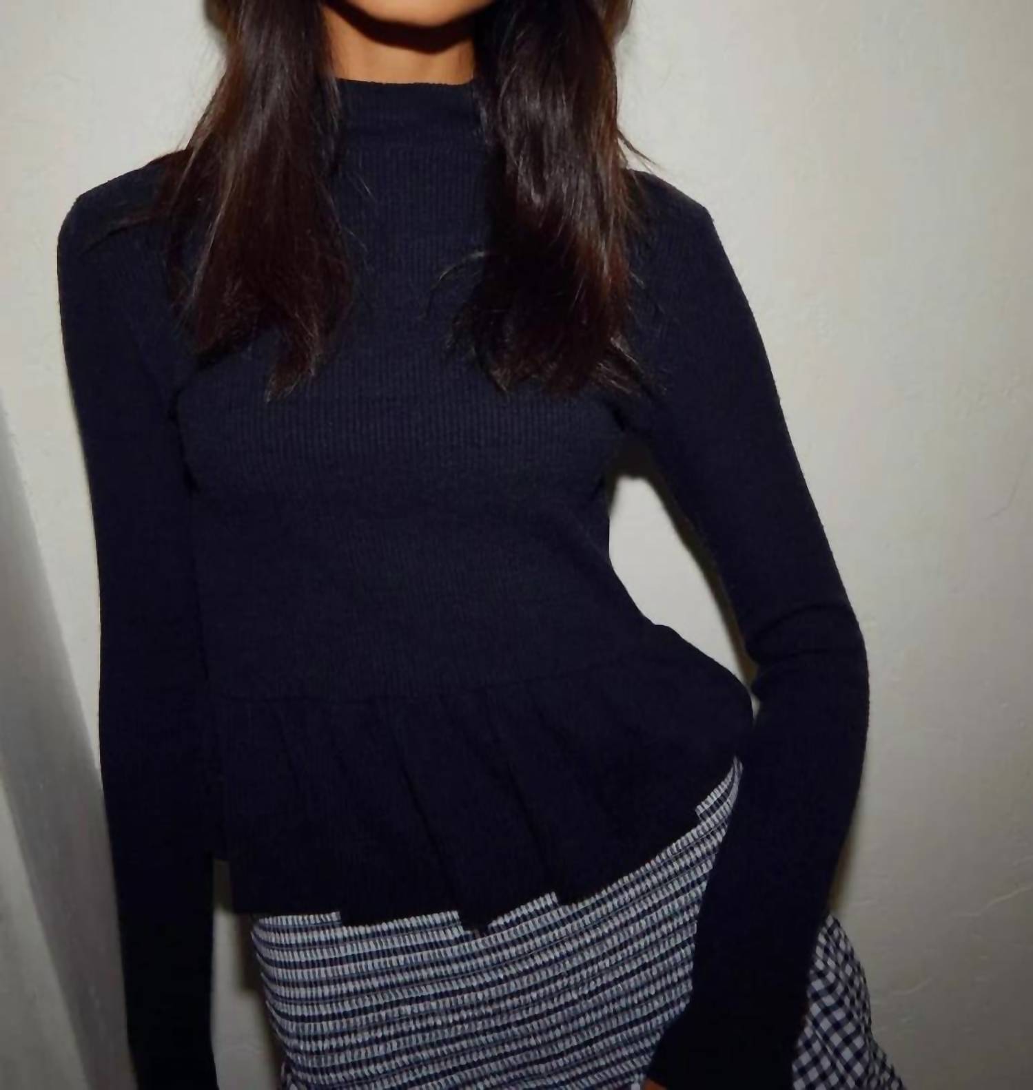 Nation Ltd - Raya Peplum Turtleneck
