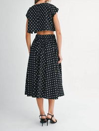 MABLE Edith Polka Dot Set in black - women's skirt - view 4