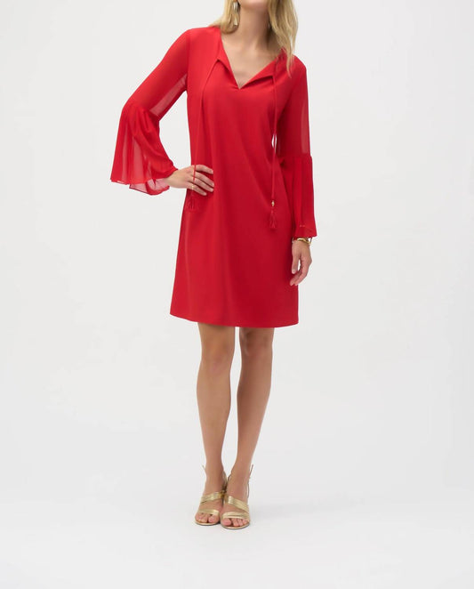 Joseph Ribkoff - Bell Sleeves Mini Dress