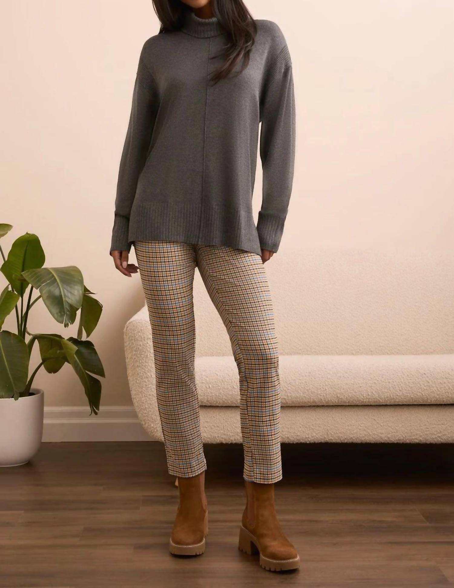 Tribal - Drop Shoulder Turtleneck Sweater