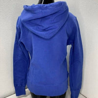 American Giant Women's Relaxed Classic Full Zip Hoodie in blue - women's top - alternate view