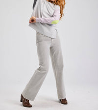 ZAKET & PLOVER Elbow Intarsia Sweater in marl - women's sweater - detail view