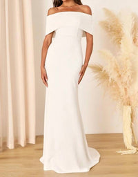 Lulus - Exceptional Romance Off-the-shoulder Mermaid Maxi Dress