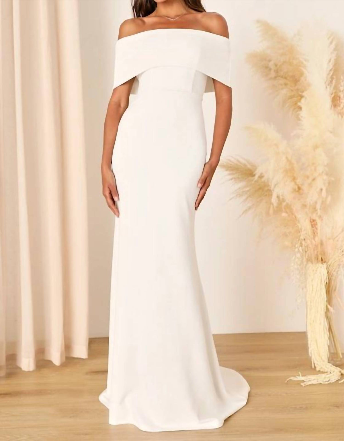 Lulus - Exceptional Romance Off-the-shoulder Mermaid Maxi Dress