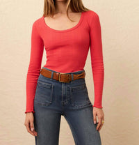 Faherty - Paradise Pointelle Long Sleeve Top