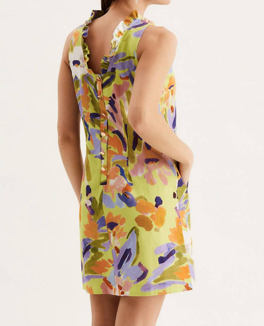 Tyler Boe - Ella Chartruse Print Dress