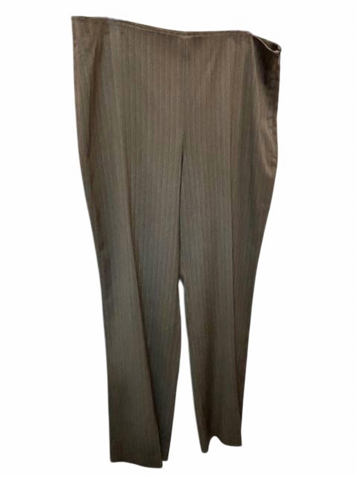 600 West Women Striped Melange Straight Leg Pant in brown - women's pants