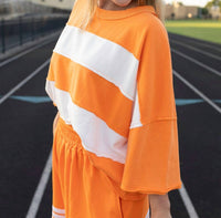 Peach Love Spirit Of The Hill Top And Shorts Set in orange - women's sleepwear - detail view