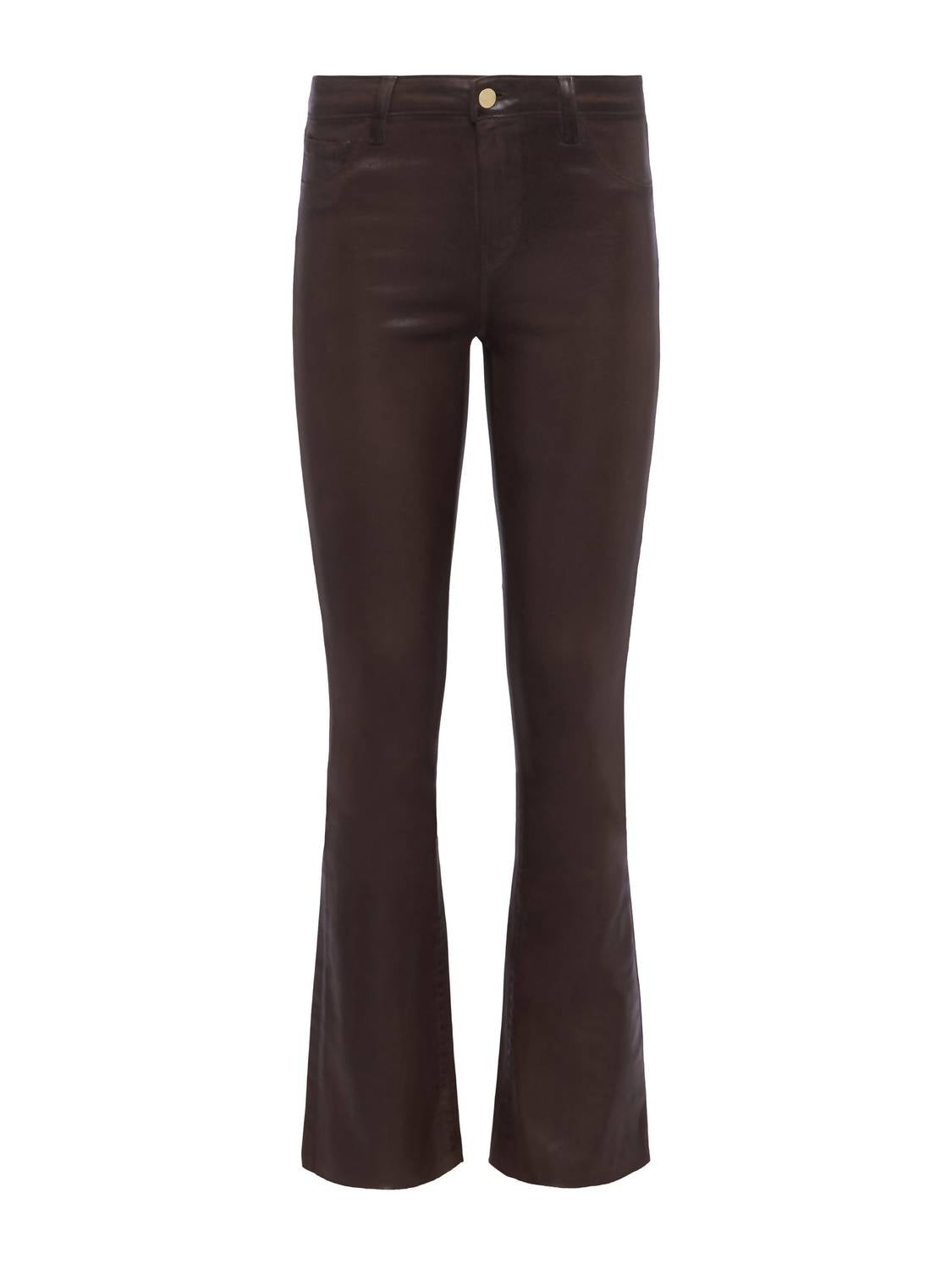 L'Agence RUTH STRAIGHT HEM JEAN in espresso coated - women's jeans - view 4