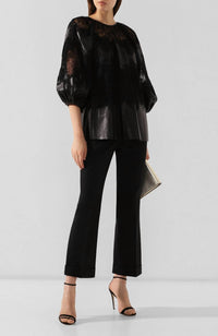 Valentino - Loose Glossy Leather Blouse