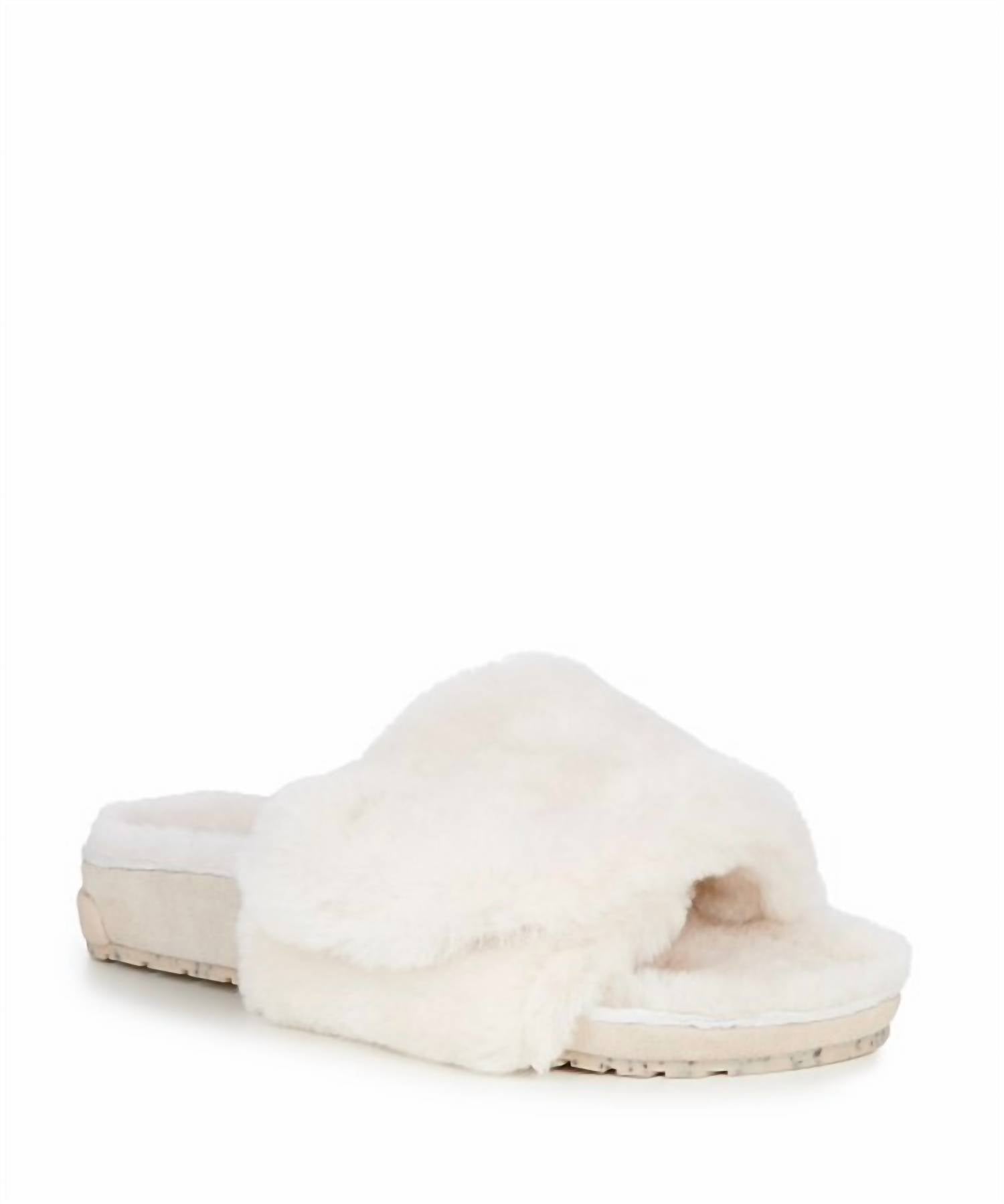 EMU Australia Women's Musica Adjustable Sheepskin Slide Slipper in natural - women's shoe