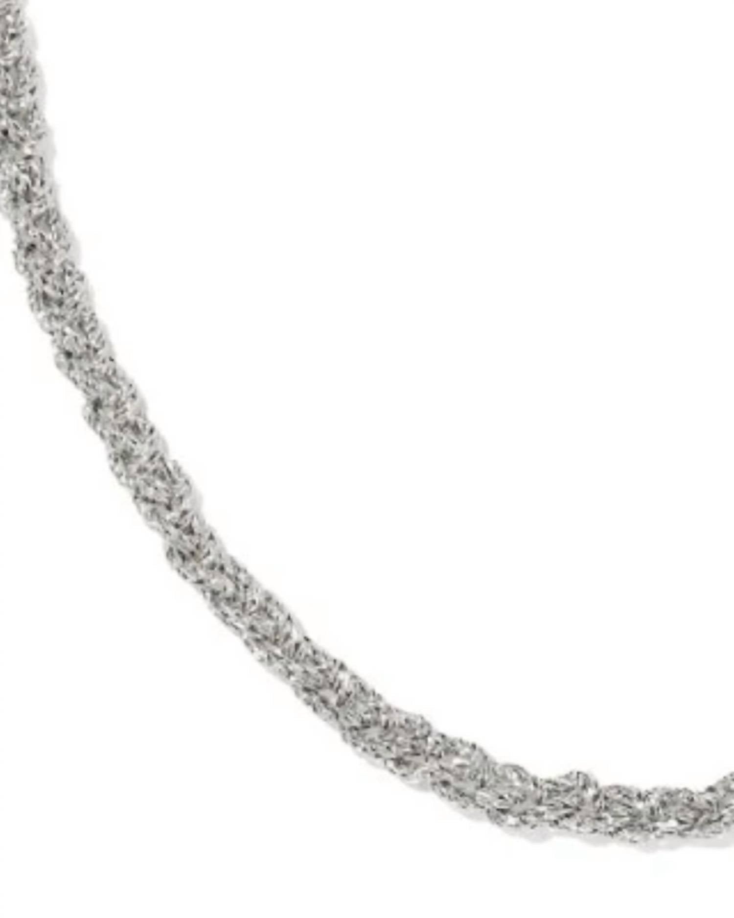 Kendra Scott Women's Gabriella Braided Chain Necklace in silver - women's jewelry - detail view