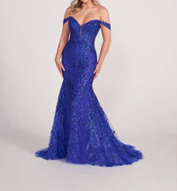 Ellie Wilde - Off Shoulder Sequin Prom Dress