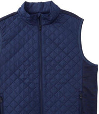 F/X Fusion Men's Quilted Sporty Vest in navy - men's jacket - detail view