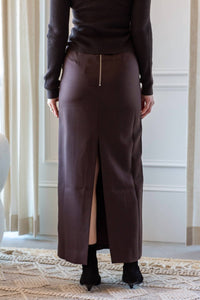 House of Dagmar Pencil Maxi Skirt in chocolate brown - women's skirt - view 9