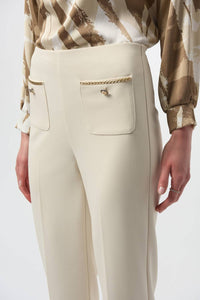Joseph Ribkoff - Chain Detail Pull On Straight Leg Pants