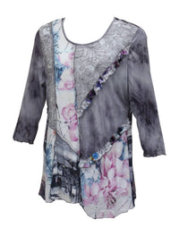 Lv Collection - Women's Floral & Ruffle Tunic