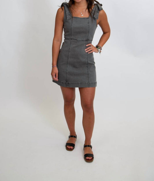 Miou Muse - Tie On Sleeve Mini Dress