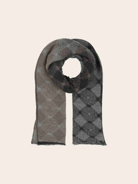 V. FRAAS Women's Geo Metallic Plisse Scarf in sand - women's scarf