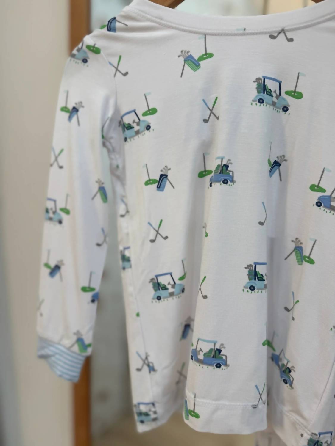 ANGEL DEAR Boys Golf Cart Long Sleeve Lounge Set in blue - item - alternate view