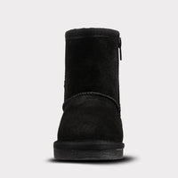 Lamo Girls Kora Toddler Zip-up Suede Boot in black - kids' boots - detail view