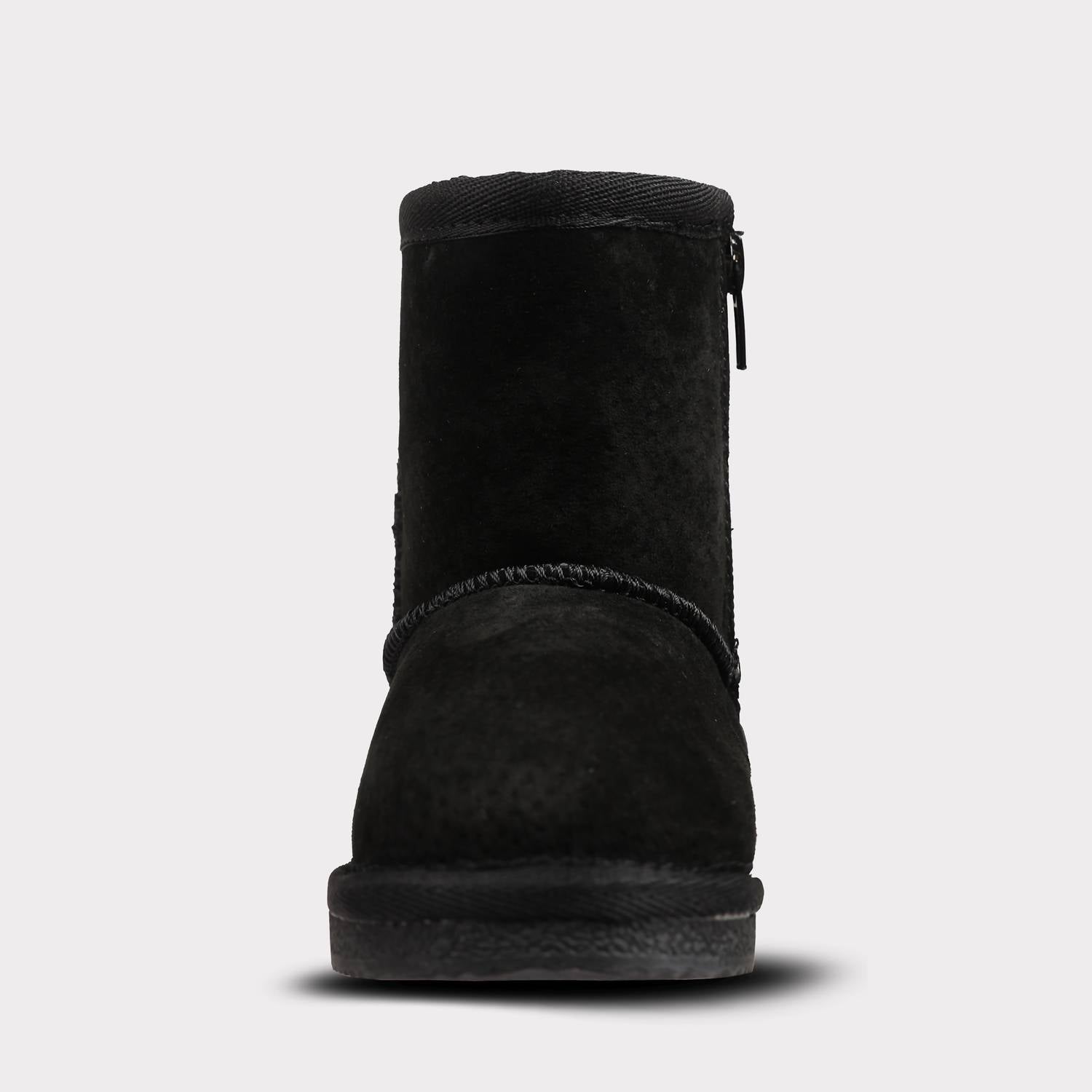 Lamo Girls Kora Toddler Zip-up Suede Boot in black - kids' boots - detail view