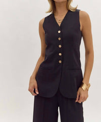 Entro - BUTTON UP VEST