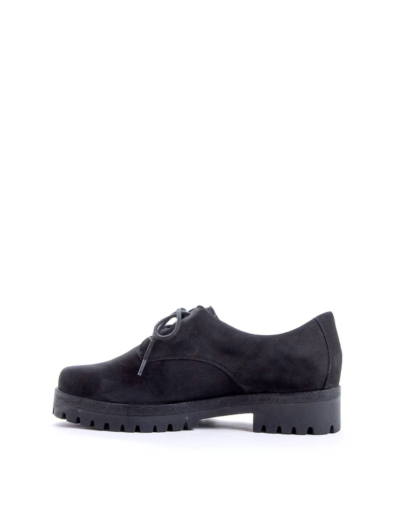 Waldlaufer Women's Sage Non Slip Oxford Shoes in denver schwarz - women's sneaker - detail view